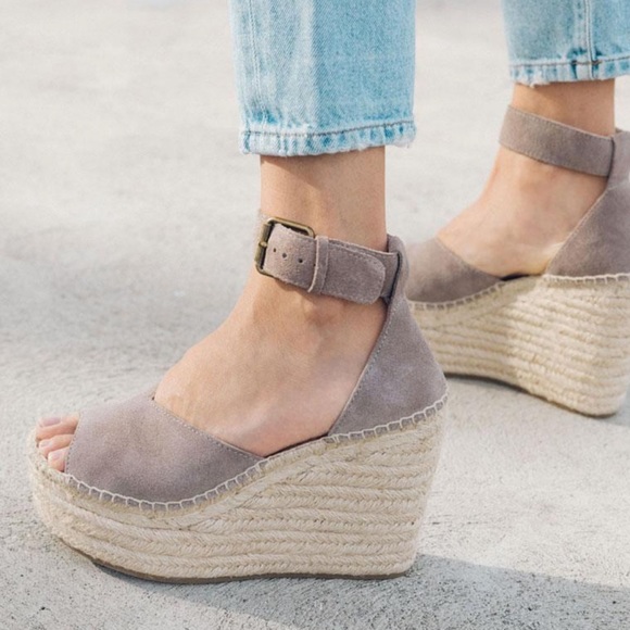 Soludos Shoes - NWT SOLUDOS Positano Platform Wedge in Ash SIZE 7